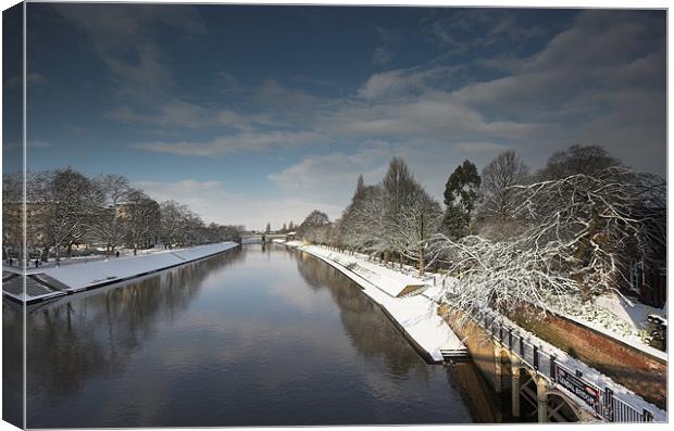 Winter Banks of River Ouse Canvas Print by Terry Carter