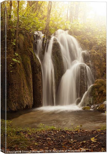 mystical waterfall Canvas Print by Silvio Schoisswohl