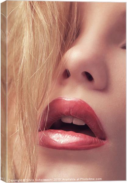 sensual lips Canvas Print by Silvio Schoisswohl