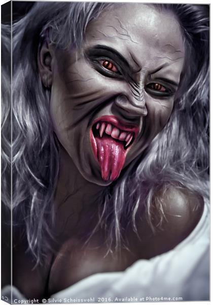 Vampire Lady Canvas Print by Silvio Schoisswohl