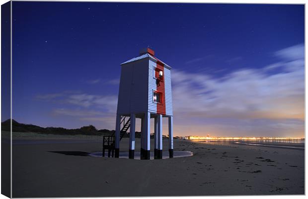 Burnham-on-Sea Lighthouse Canvas Print by Simon Cadby