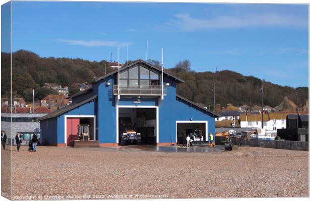 Hastings Lifeboat Station Canvas Print by Christine Kerioak