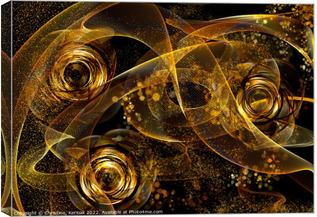 Floating Gold Canvas Print by Christine Kerioak