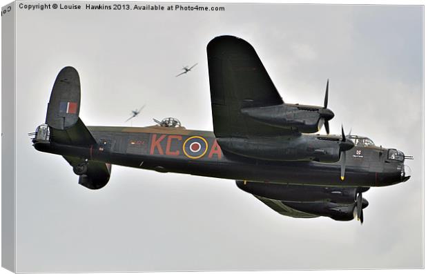 Lancaster Anniversary Flyover Canvas Print by Louise  Hawkins