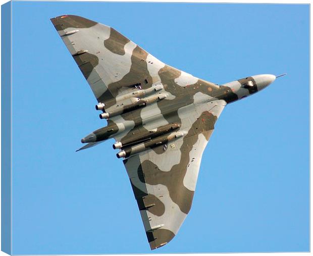 Avro Vulcan over the Midlands Canvas Print by Andrew Steer