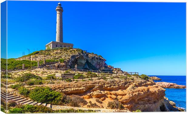 Cabo de palos lighthouse on La Manga, Murcia, Spai Canvas Print by Dragomir Nikolov