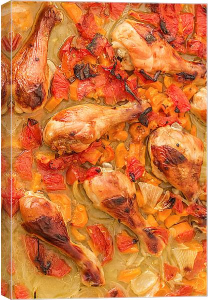Baked Chicken Drumsticks Canvas Print by Dragomir Nikolov