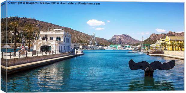  Beautiful marina in Cartagena, Spain. Canvas Print by Dragomir Nikolov