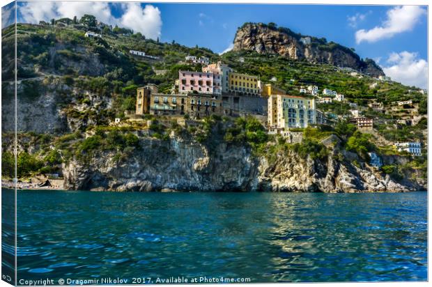 Views of the Amalfi Coast, Positano, Ravello, Maiori, Amalfi. re Canvas Print by Dragomir Nikolov