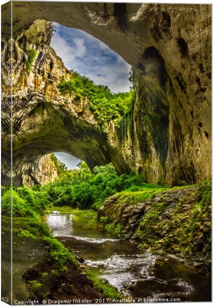 Devetashka cave situated in north Bulgaria Canvas Print by Dragomir Nikolov