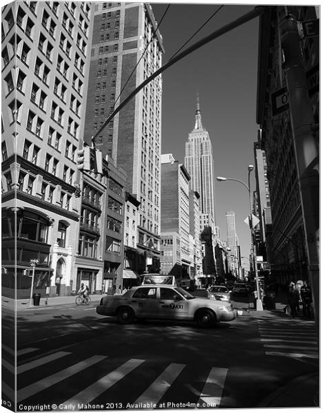 New York City Empire State Building Canvas Print by Carly Mahone