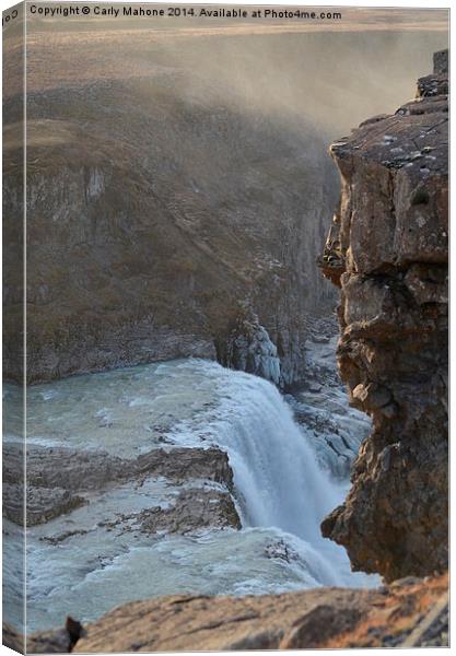 Gullfoss: icelandic waterfall Canvas Print by Carly Mahone