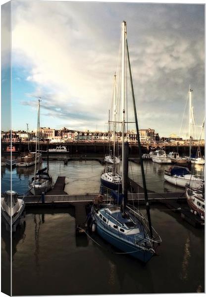 lowestoft harbour Canvas Print by chrissy woodhouse