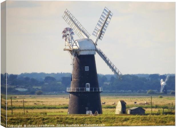 Berney Arms windmill Canvas Print by chrissy woodhouse