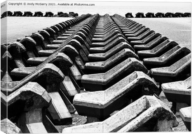 New Brighton Sea Defences Canvas Print by Andy McGarry