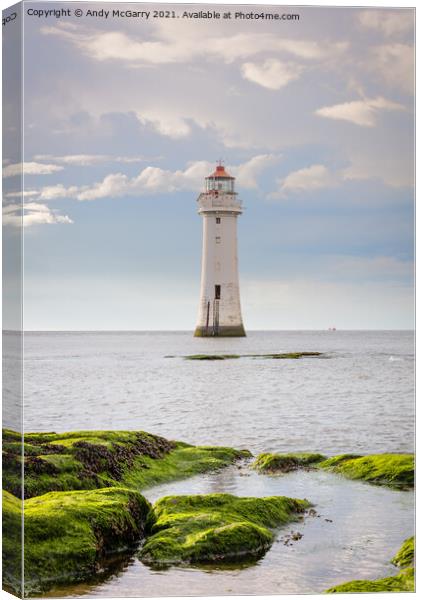 New Brighton Lighthouse Canvas Print by Andy McGarry