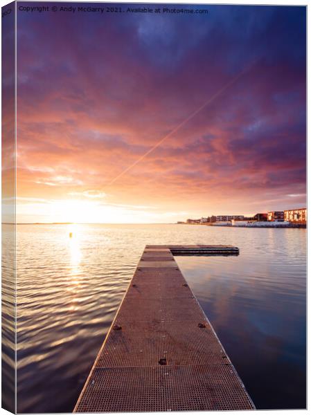 West Kirby Sunset Canvas Print by Andy McGarry