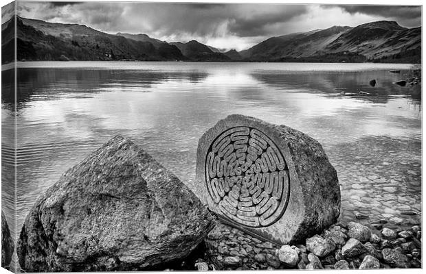 Centenary Stone - Derwentwater Canvas Print by Andy McGarry