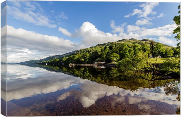 Loch Lomond in reflection Canvas Print by Andy McGarry