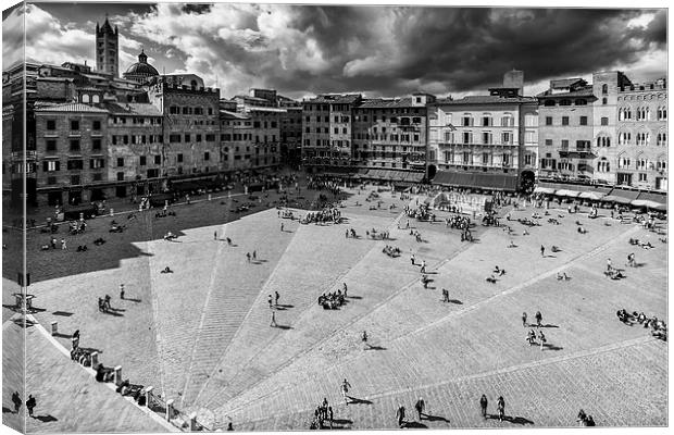 Piazza Del Campo - Siena Canvas Print by Andy McGarry