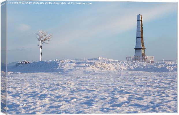  Werneth Low, Cheshire War Memorial Canvas Print by Andy McGarry