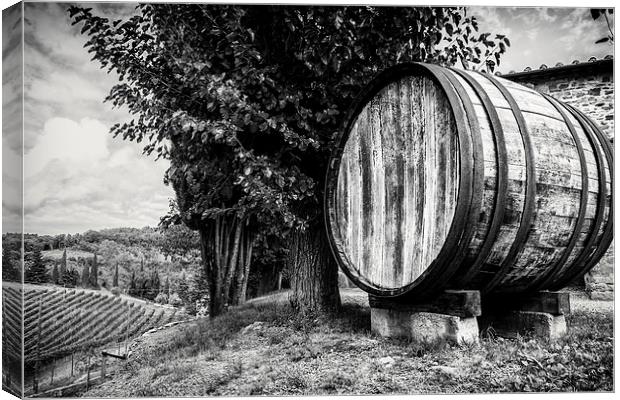 A Chianti Wine Barrel Canvas Print by Andy McGarry