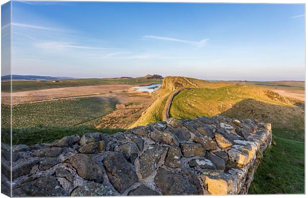 Evening Sunlight on Hadrian's Wall Canvas Print by Andy McGarry