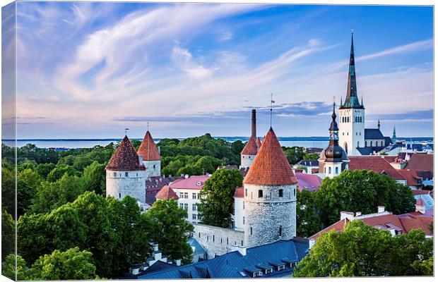  Tallinn Old Town, Estonia Canvas Print by Andy McGarry