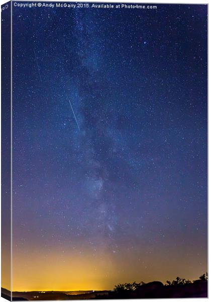  Milky Way over Sheffield Canvas Print by Andy McGarry