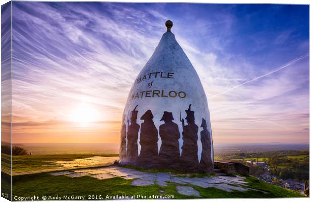 White Nancy Sunset Canvas Print by Andy McGarry
