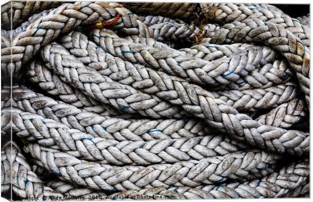 Coiled Rope Canvas Print by Andy McGarry