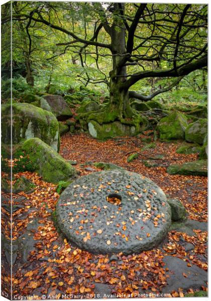 Autumn Peak District Millstone Canvas Print by Andy McGarry