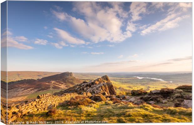 The Roaches and Hen Cloud Canvas Print by Andy McGarry