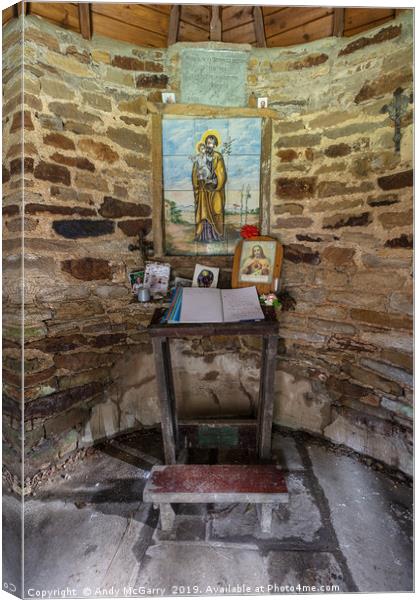 St Joseph's Shrine Peak District Canvas Print by Andy McGarry