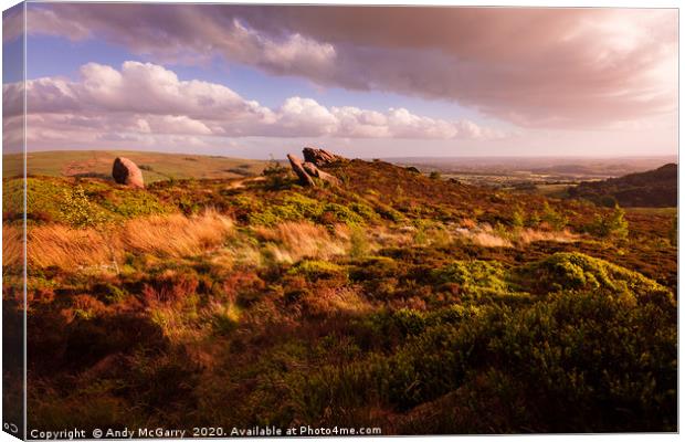 Ramshaw Rocks Sunset Canvas Print by Andy McGarry