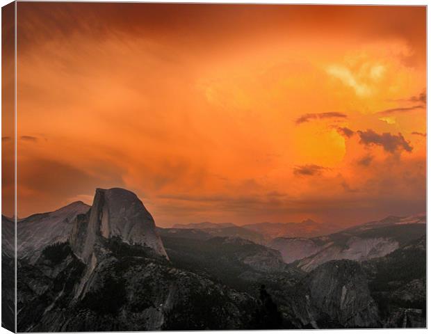 Yosemite Sunset Canvas Print by Ken Patterson