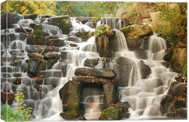 Autumn Waterfall Canvas Print by Andrew Stephen