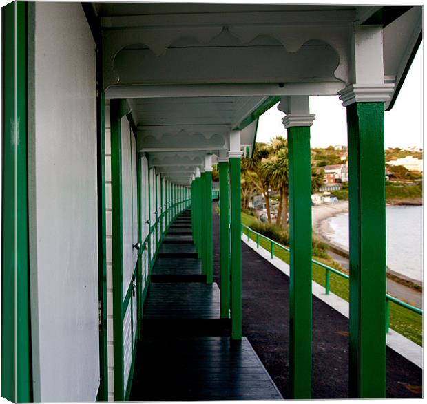 Langland Huts II Canvas Print by Eben Owen