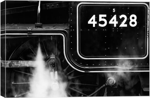 steam train 45428 on nymr Canvas Print by Martin Tyson