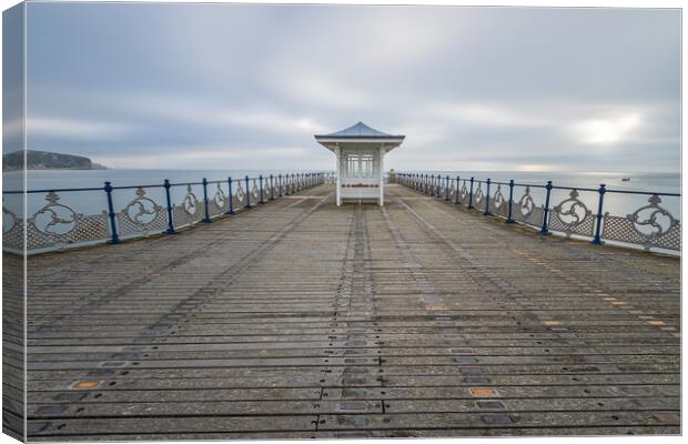 Serene Swanage Pier View Canvas Print by Daniel Rose