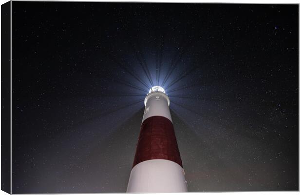 Portland Lighthouse under the Stars Canvas Print by Daniel Rose