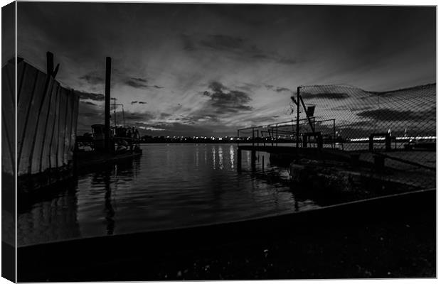 Nightfall on the Backwater Channel Canvas Print by Daniel Rose