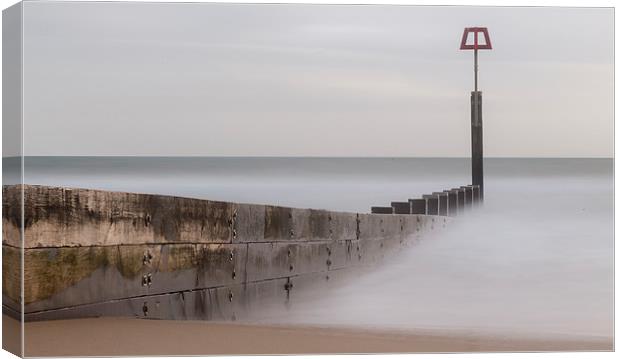 Stormy Seas at Boscombe Beach Canvas Print by Daniel Rose