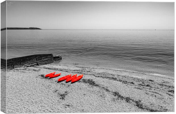 Charlestown Beach - Cornwall Canvas Print by Malcolm McHugh