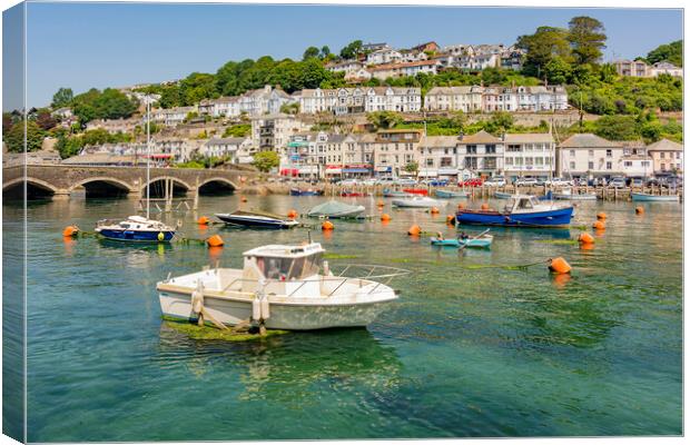 East Looe River at high tide - Looe, Cornwall, UK. Canvas Print by Malcolm McHugh