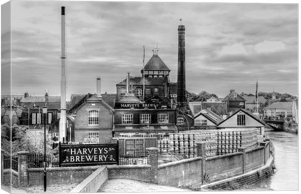 Harveys Brewery, Lewes Canvas Print by Malcolm McHugh