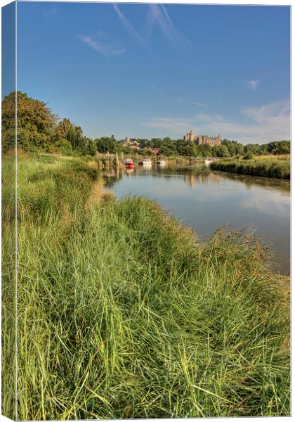 The River Arun - Arundel, West Sussex, southern En Canvas Print by Malcolm McHugh