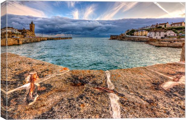 Porthleven Harbour - Cornwall Canvas Print by Malcolm McHugh
