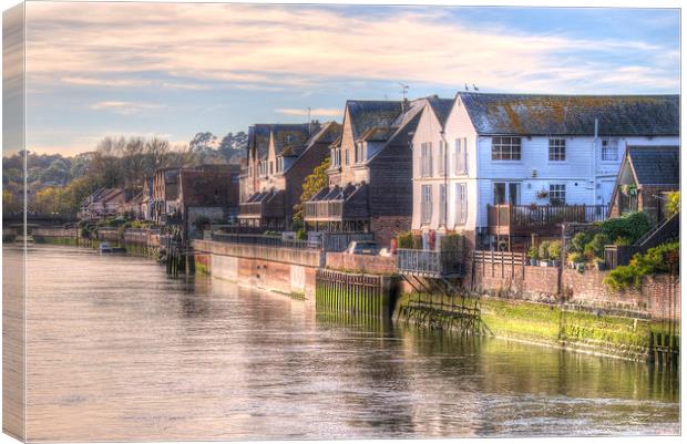 Arundel Waterfront Canvas Print by Malcolm McHugh