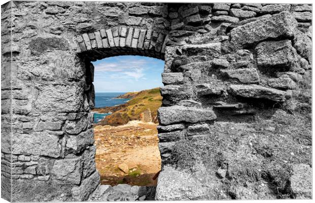 Ruined View Canvas Print by Malcolm McHugh